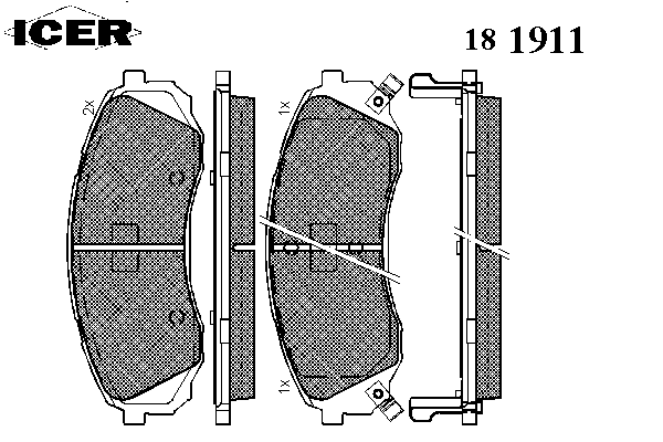 Тормозные колодки ICER 181911