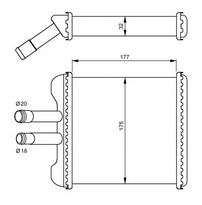 Радиатор отопителя NRF 54237