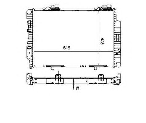 Радіатор, охолодження двигуна NRF 55333