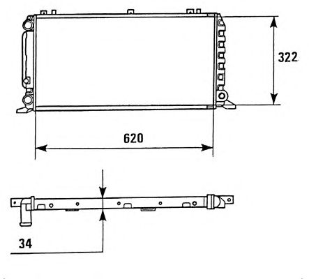 Радіатор, охолодження двигуна NRF 58928