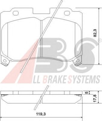 Тормозные колодки A.B.S. 36937