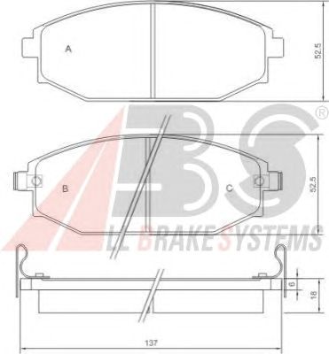 Тормозные колодки A.B.S. 37173