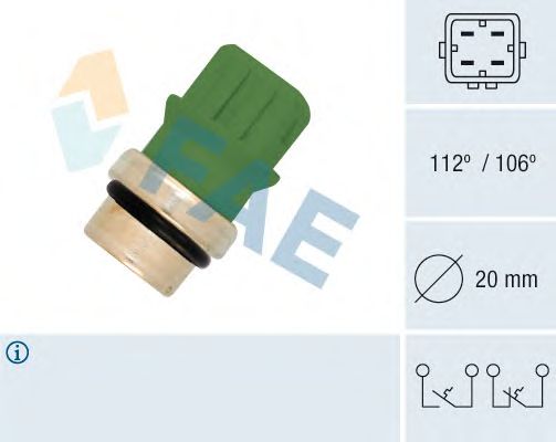 Датчик температуры охлаждающей жидкости FAE 35590