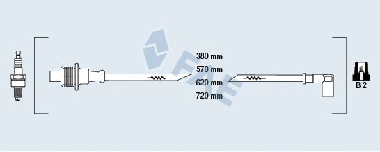 Комплект высоковольтных проводов FAE 85010