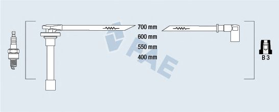 Комплект високовольтних проводів FAE 85811