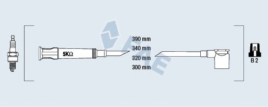 Комплект высоковольтных проводов FAE 85950
