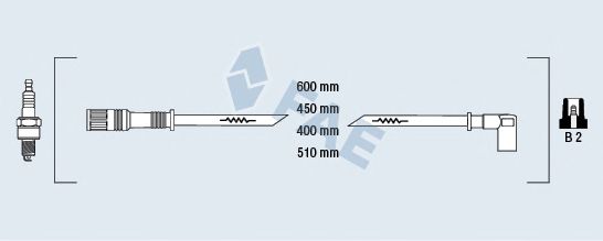 Комплект високовольтних проводів FAE 85990