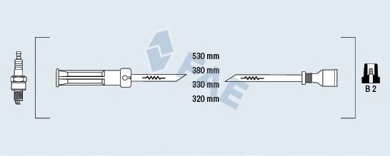 Комплект високовольтних проводів FAE 85996