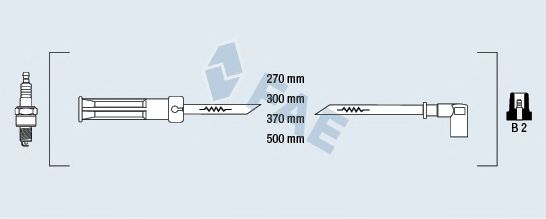 Комплект высоковольтных проводов FAE 85994