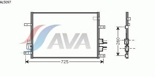 Радиатор кондиционера AVA QUALITY COOLING AL5097
