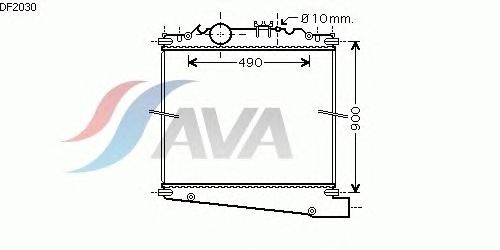 Радиатор, охлаждение двигателя AVA QUALITY COOLING DF2030