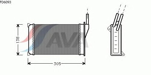 Радиатор отопителя AVA QUALITY COOLING FD6093