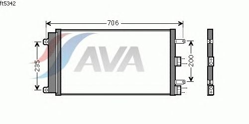 Радиатор кондиционера AVA QUALITY COOLING FT5342