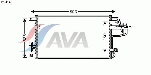Радиатор кондиционера AVA QUALITY COOLING HY5156