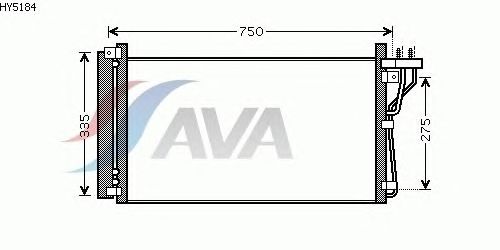 Радиатор кондиционера AVA QUALITY COOLING HY5184