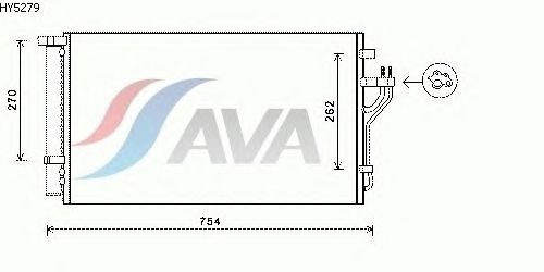 Радиатор кондиционера AVA QUALITY COOLING HY5279