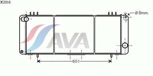 Радиатор, охлаждение двигателя AVA QUALITY COOLING JE2016