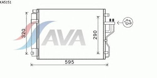 Радиатор кондиционера AVA QUALITY COOLING KA5151