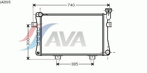 Радиатор, охлаждение двигателя AVA QUALITY COOLING LA2015