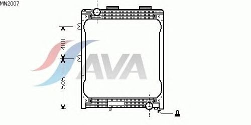 Радиатор, охлаждение двигателя AVA QUALITY COOLING MN2007