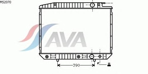 Радіатор, охолодження двигуна AVA QUALITY COOLING MS2070