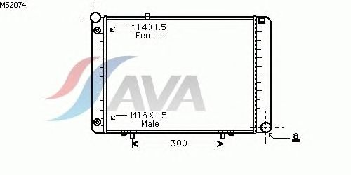 Радиатор, охлаждение двигателя AVA QUALITY COOLING MS2074