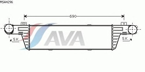 Интеркулер AVA QUALITY COOLING MSA4296