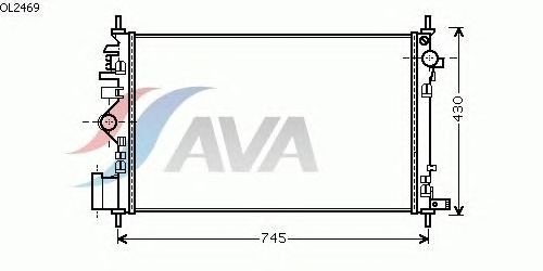 Радиатор, охлаждение двигателя AVA QUALITY COOLING OL2469