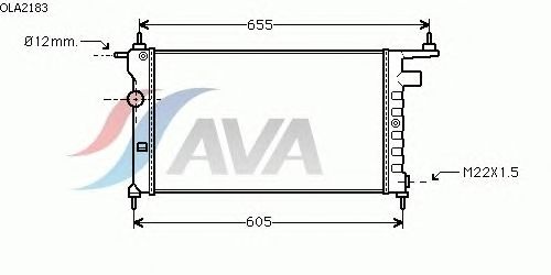 Радиатор, охлаждение двигателя AVA QUALITY COOLING OLA2183