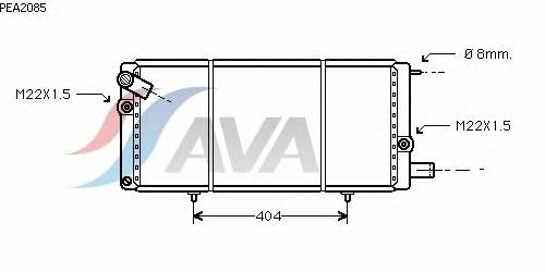 Радиатор, охлаждение двигателя AVA QUALITY COOLING PEA2085