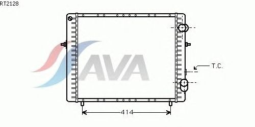 Радиатор, охлаждение двигателя AVA QUALITY COOLING RT2128