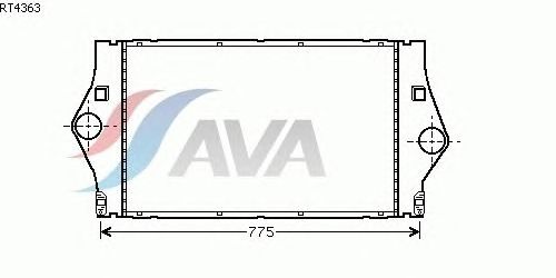Интеркулер AVA QUALITY COOLING RT4363