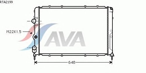 Радиатор, охлаждение двигателя AVA QUALITY COOLING RTA2199