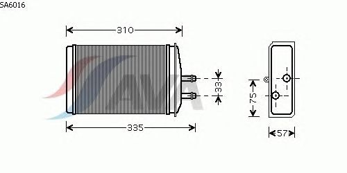 Радиатор отопителя AVA QUALITY COOLING SA6016