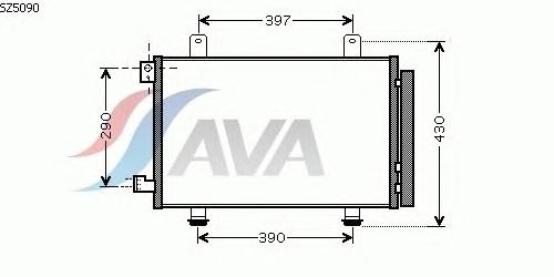 Радиатор кондиционера AVA QUALITY COOLING SZ5090