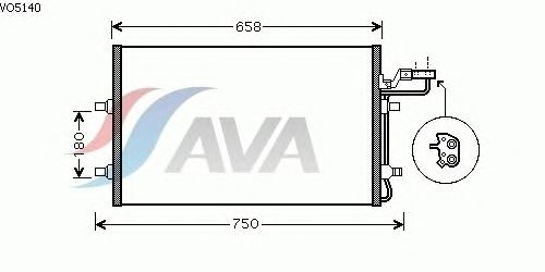 Радиатор кондиционера AVA QUALITY COOLING VO5140