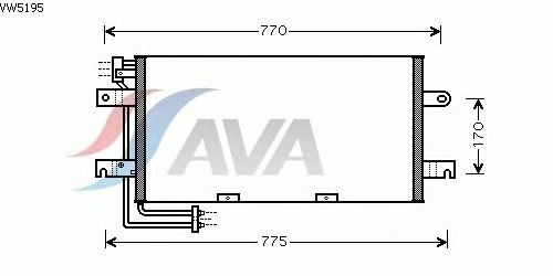 Радиатор кондиционера AVA QUALITY COOLING VW5195