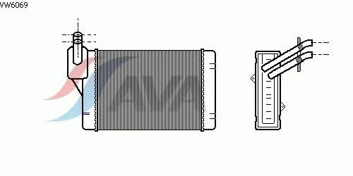 Радиатор отопителя AVA QUALITY COOLING VW6069