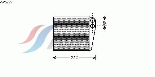 Радиатор отопителя AVA QUALITY COOLING VW6229