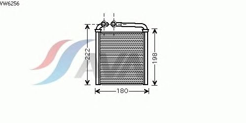 Радиатор отопителя AVA QUALITY COOLING VW6256