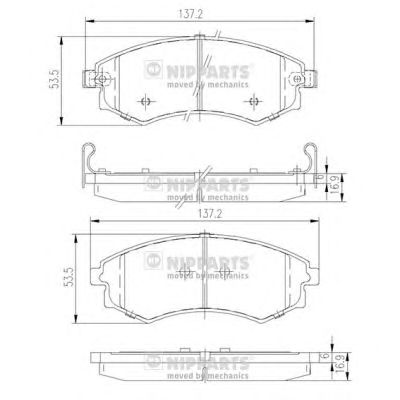 Тормозные колодки NIPPARTS J3600401
