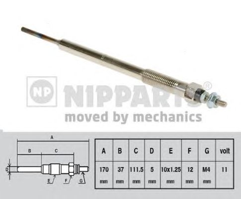 Свеча накала NIPPARTS J5712015