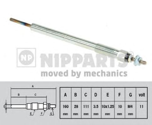 Свеча накала NIPPARTS N5712025