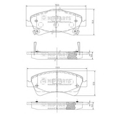 Тормозные колодки NIPPARTS J3602123