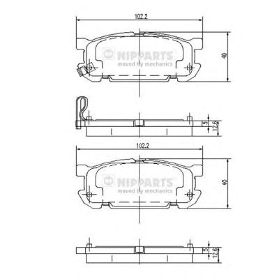 Тормозные колодки NIPPARTS J3613020