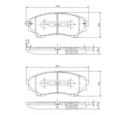 Тормозные колодки NIPPARTS N3603069