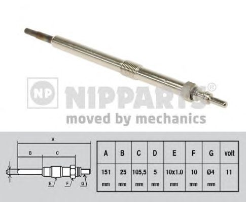 Свеча накала NIPPARTS N5711031