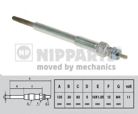Свеча накала NIPPARTS J5710502