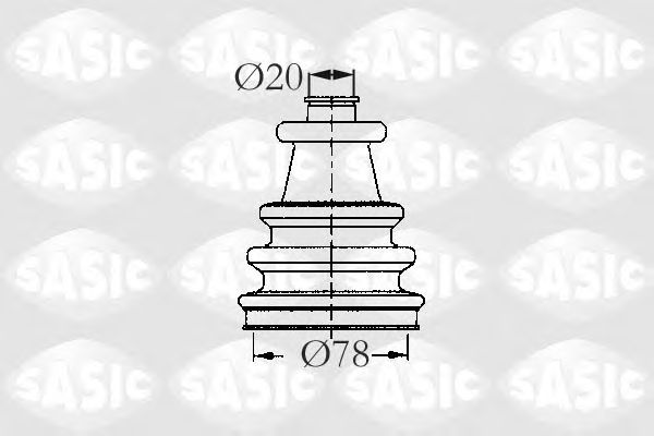Комплект пыльника ШРУСа SASIC 2933743