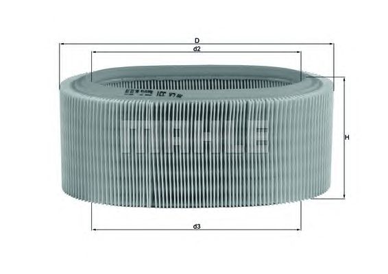 Воздушный фильтр MAHLE ORIGINAL LX 331